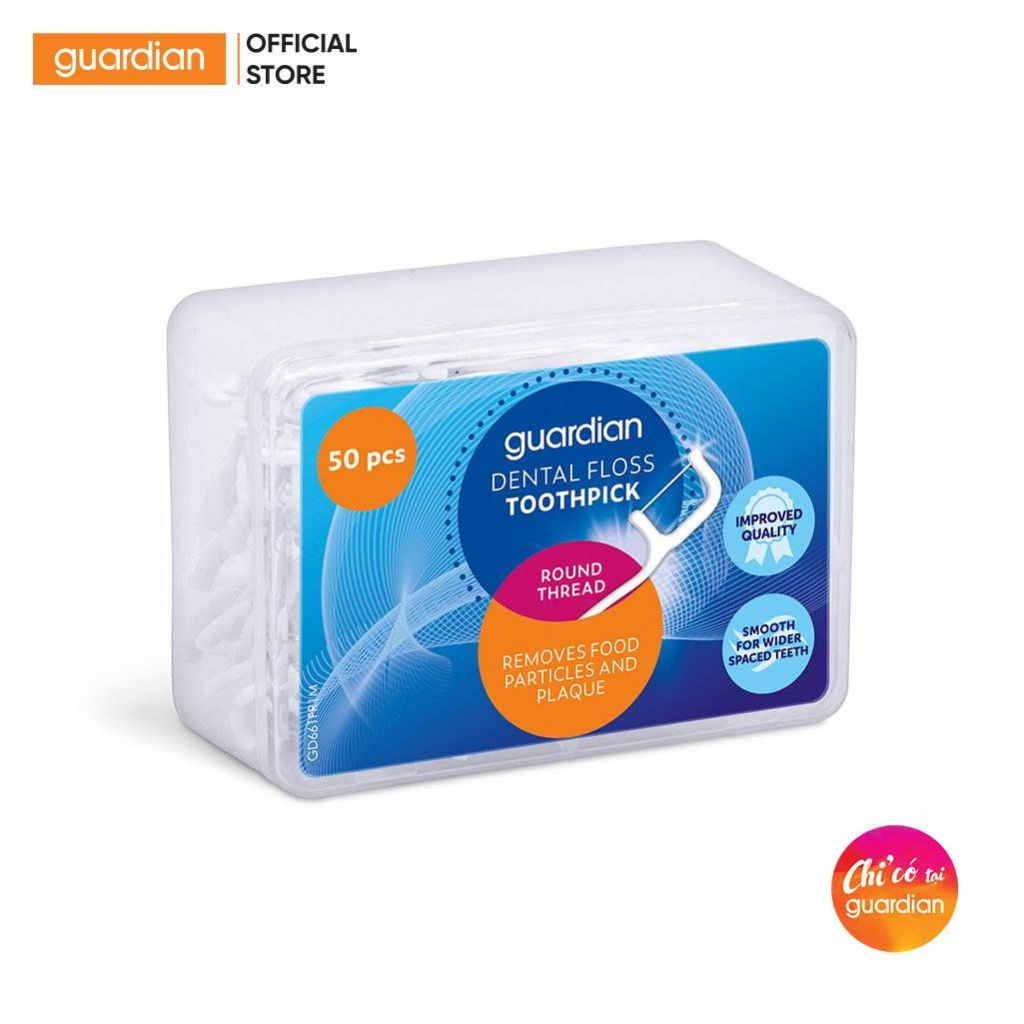 Tăm Chỉ Nha Khoa Sợi Tròn Guardian Round Thread Dental Floss Toothpick 50 Cây