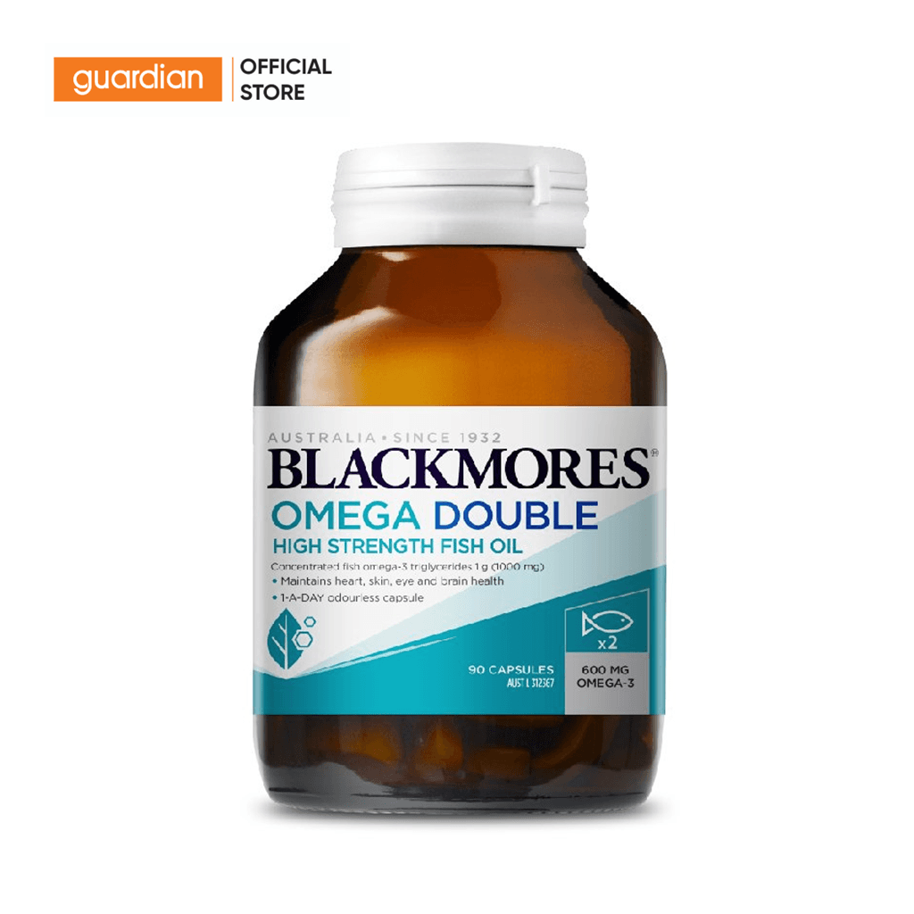 Viên Uống Dầu Cá Hỗ Trợ Sức Khỏe Cho Tim Mạch Blackmores Omega Double High Strength Fish Oil 90 Viên (số lượng sản phẩm có hạn)