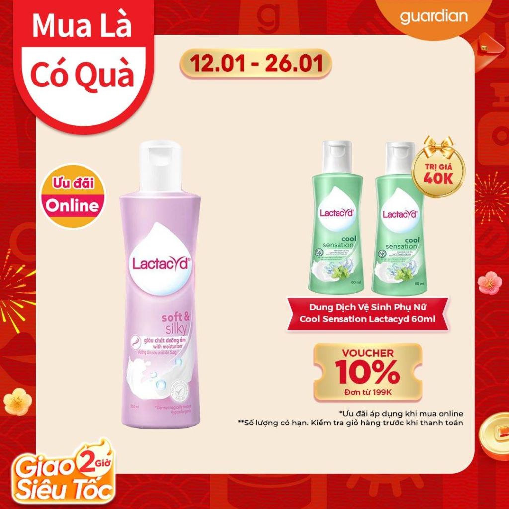 Dung Dịch Vệ Sinh Phụ Nữ Soft & Silky Lactacyd 250Ml