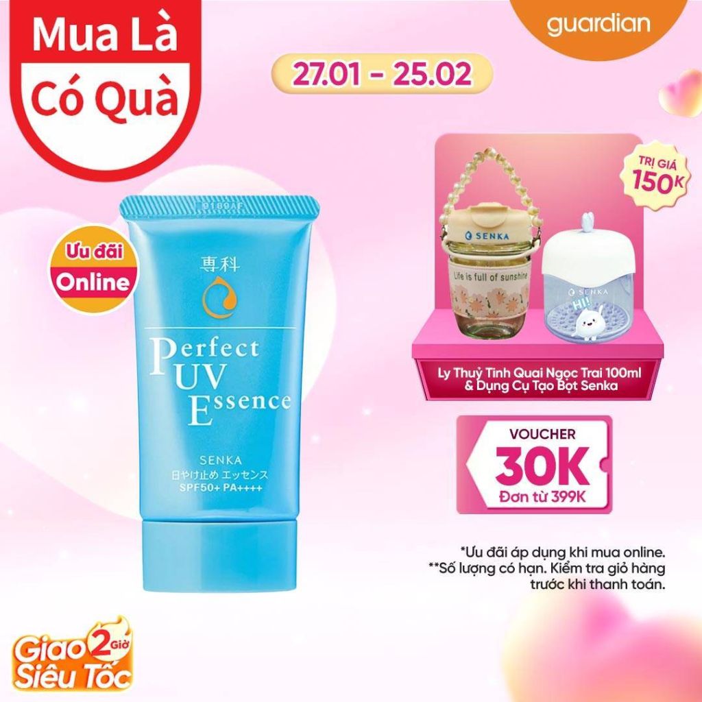 Tinh Chất Chống Nắng Nâng Tông Trắng Mượt Senka Perfect Uv Essence Spf50+ Pa++++ 50Gr