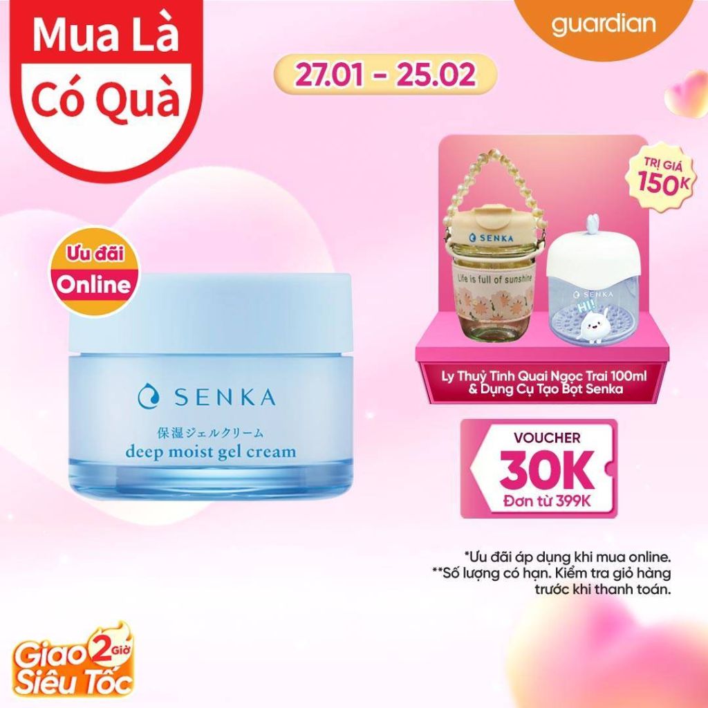 Gel Dưỡng Cấp Ẩm Chuyên Sâu Deep Moist Gel Cream Senka 50Gr