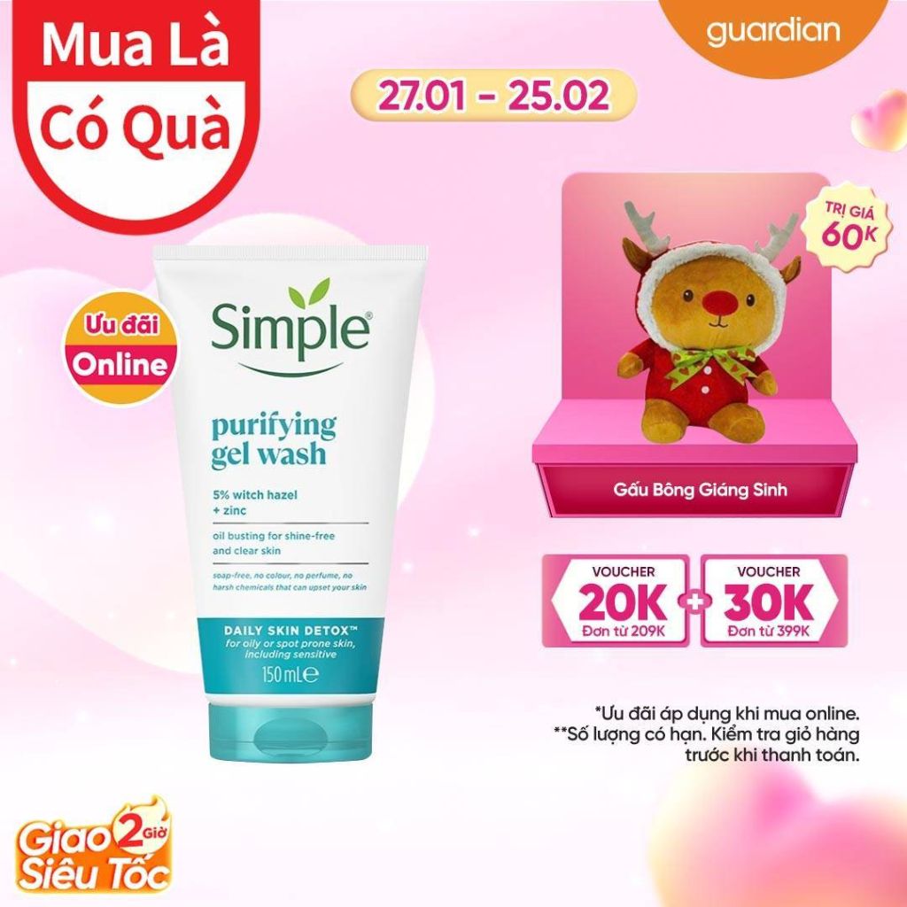 Sữa Rửa Mặt Simple 150Ml