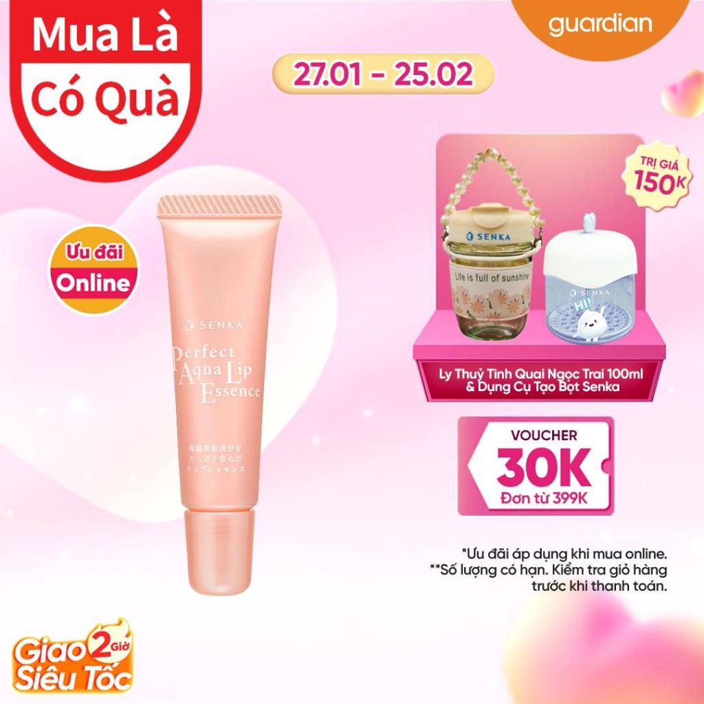 Tinh Chất Dưỡng Môi Giúp Cấp Ẩm & Ngừa Khô, Nẻ Môi Senka Perfect Aqua Lip Essence 10Gr