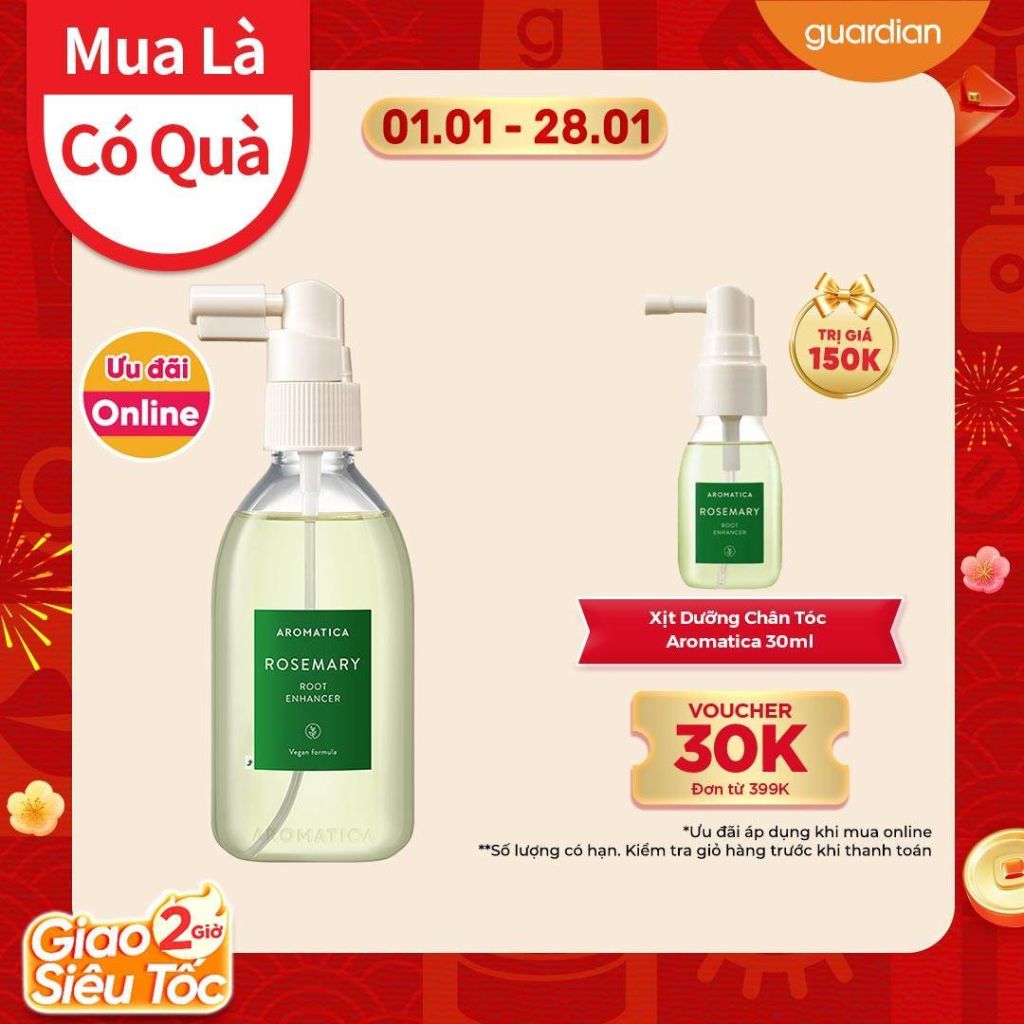 Xịt Dưỡng Chân Tóc Hương Thảo Aromatica Rosemary Root Enhancer 100Ml