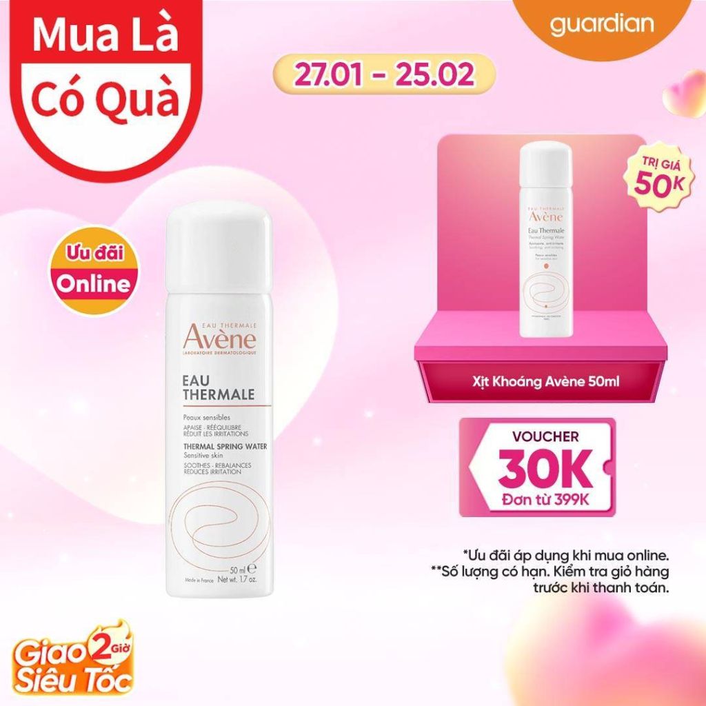 Xịt Khoáng Làm Dịu Và Giảm Kích Ứng Cho Da Avène Thermal Spring Water 50ml