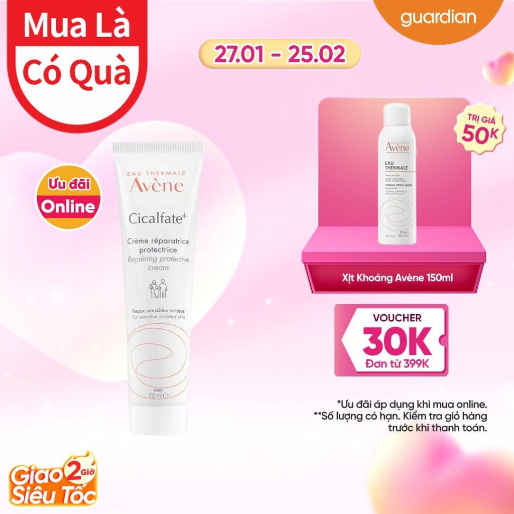 Kem Phục Hồi Các Vùng Da Thương Tổn Và Nhạy Cảm Avène Cicalfate+ Repairing Cream 100Ml